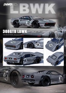 Ferrari LBWK 308 GTB Grey Inno64 1:64