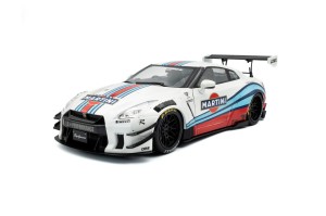 Nissan GT-R (R35) LBWK Bodykit Type 2.0 2024 Martini Livery Solido 1:18