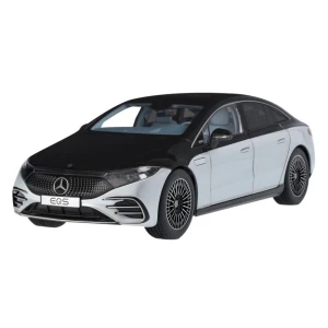 Mercedes-Benz EQS V297 Limousine with light Black / silver Dealer NZG 1:18