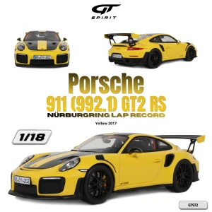 Porsche 911 GT2 RS 991.2 Nurburgring Lap Record Yellow GT Spirit 1:18