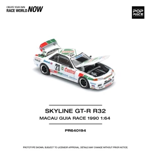 Nissan Skyline Skyline GT-R R32 #23 Macau Guia Race 1990 Winner Pop Race 1:64
