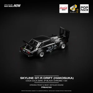 Nissan Skyline GT-R Drift Hakosuka Coca-Cola Zero JP Black chrome Pop Race 1:64