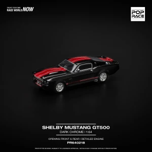 Ford Shelby Mustang GT500 Dark Chrome/Red Pop Race 1:64